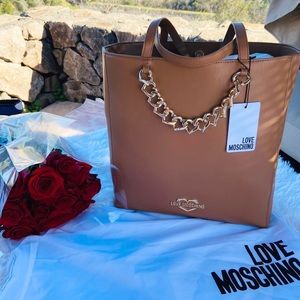 Love Moschino Heart Chained Handbag